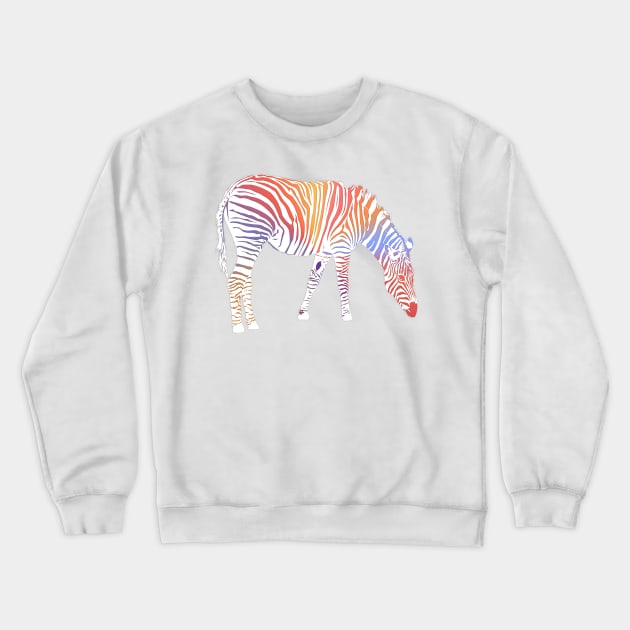 Rainbow zebra, imaginary print Crewneck Sweatshirt by KINKDesign
